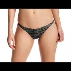 Melissa Odabash Tiger Print Bikini Bottom Olive